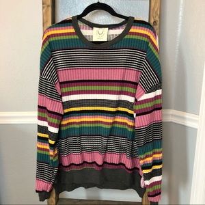 Fantastic Fawn Striped Pullover